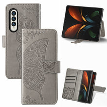 Load image into Gallery viewer, Butterfly Love Flowers Embossed Horizontal Flip Leather Case with Holder &amp; Card Slots &amp; Wallet &amp; Lanyard, For Samsung Galaxy Z Fold3 5G