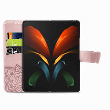 Load image into Gallery viewer, Butterfly Love Flowers Embossed Horizontal Flip Leather Case with Holder &amp; Card Slots &amp; Wallet &amp; Lanyard, For Samsung Galaxy Z Fold3 5G