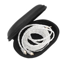 Load image into Gallery viewer, KZ Portable PU Leather Oval Data Cable Charger Earphone Storage Box, Oval