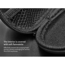 Load image into Gallery viewer, KZ Portable PU Leather Oval Data Cable Charger Earphone Storage Box, Oval