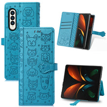Load image into Gallery viewer, Lovely Cat and Dog Embossing Pattern Horizontal Flip Leather Case , with Holder &amp; Card Slots &amp; Wallet, For Samsung Galaxy Z Fold3 5G