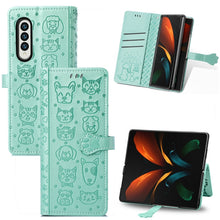 Load image into Gallery viewer, Lovely Cat and Dog Embossing Pattern Horizontal Flip Leather Case , with Holder &amp; Card Slots &amp; Wallet, For Samsung Galaxy Z Fold3 5G