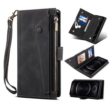 Load image into Gallery viewer, Retro Frosted Horizontal Flip Leather Case with Holder &amp; Card Slot &amp; Wallet &amp; Zipper Pocket &amp; Lanyard, For Samsung Galaxy S21 5G, For Samsung Galaxy S21+ 5G, For Samsung Galaxy S21 Ultra 5G, For Samsung Galaxy S21 FE 5G, For Samsung Galaxy A52 5G / 4G ...