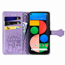 Load image into Gallery viewer, Lovely Cat and Dog Embossing Pattern Horizontal Flip Leather Case , with Holder &amp; Card Slots &amp; Wallet &amp; Cartoon Clasp &amp; Lanyard, For Google Pixel 5a 5G, For LG Velvet 2 Pro, For Motorola Edge 20 Pro, For OPPO Reno6 Z, For OPPO Realme C20               ...