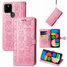 Load image into Gallery viewer, Lovely Cat and Dog Embossing Pattern Horizontal Flip Leather Case , with Holder &amp; Card Slots &amp; Wallet &amp; Cartoon Clasp &amp; Lanyard, For Google Pixel 5a 5G, For LG Velvet 2 Pro, For Motorola Edge 20 Pro, For OPPO Reno6 Z, For OPPO Realme C20               ...