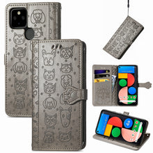 Load image into Gallery viewer, Lovely Cat and Dog Embossing Pattern Horizontal Flip Leather Case , with Holder &amp; Card Slots &amp; Wallet &amp; Cartoon Clasp &amp; Lanyard, For Google Pixel 5a 5G, For LG Velvet 2 Pro, For Motorola Edge 20 Pro, For OPPO Reno6 Z, For OPPO Realme C20               ...
