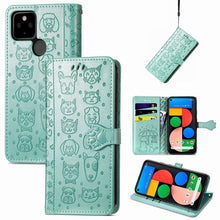 Load image into Gallery viewer, Lovely Cat and Dog Embossing Pattern Horizontal Flip Leather Case , with Holder &amp; Card Slots &amp; Wallet &amp; Cartoon Clasp &amp; Lanyard, For Google Pixel 5a 5G, For LG Velvet 2 Pro, For Motorola Edge 20 Pro, For OPPO Reno6 Z, For OPPO Realme C20               ...