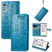 Load image into Gallery viewer, Lovely Cat and Dog Embossing Pattern Horizontal Flip Leather Case , with Holder &amp; Card Slots &amp; Wallet &amp; Cartoon Clasp &amp; Lanyard, For Google Pixel 5a 5G, For LG Velvet 2 Pro, For Motorola Edge 20 Pro, For OPPO Reno6 Z, For OPPO Realme C20               ...
