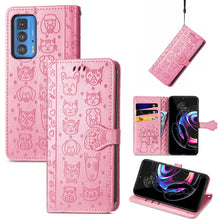 Load image into Gallery viewer, Lovely Cat and Dog Embossing Pattern Horizontal Flip Leather Case , with Holder &amp; Card Slots &amp; Wallet &amp; Cartoon Clasp &amp; Lanyard, For Google Pixel 5a 5G, For LG Velvet 2 Pro, For Motorola Edge 20 Pro, For OPPO Reno6 Z, For OPPO Realme C20               ...