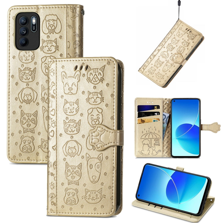 Lovely Cat and Dog Embossing Pattern Horizontal Flip Leather Case , with Holder & Card Slots & Wallet & Cartoon Clasp & Lanyard, For Google Pixel 5a 5G, For LG Velvet 2 Pro, For Motorola Edge 20 Pro, For OPPO Reno6 Z, For OPPO Realme C20               ...