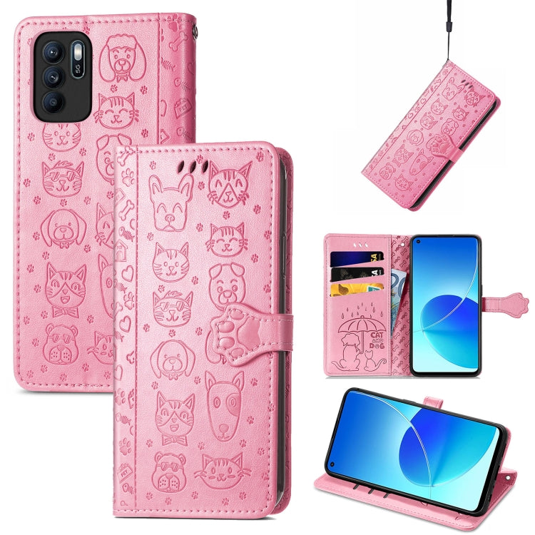 Lovely Cat and Dog Embossing Pattern Horizontal Flip Leather Case , with Holder & Card Slots & Wallet & Cartoon Clasp & Lanyard, For Google Pixel 5a 5G, For LG Velvet 2 Pro, For Motorola Edge 20 Pro, For OPPO Reno6 Z, For OPPO Realme C20               ...