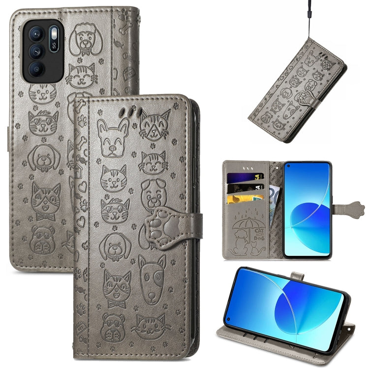 Lovely Cat and Dog Embossing Pattern Horizontal Flip Leather Case , with Holder & Card Slots & Wallet & Cartoon Clasp & Lanyard, For Google Pixel 5a 5G, For LG Velvet 2 Pro, For Motorola Edge 20 Pro, For OPPO Reno6 Z, For OPPO Realme C20               ...