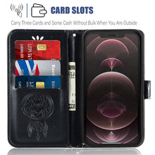 Load image into Gallery viewer, Wind Chime Owl Embossing Pattern Horizontal Flip Leather Case with Holder &amp; Card Slots &amp; Wallet, For iPhone 13 Pro Max, For iPhone 13 Pro, For iPhone 13
