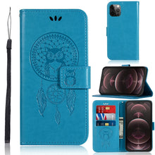 Load image into Gallery viewer, Wind Chime Owl Embossing Pattern Horizontal Flip Leather Case with Holder &amp; Card Slots &amp; Wallet, For iPhone 13 Pro Max, For iPhone 13 Pro, For iPhone 13