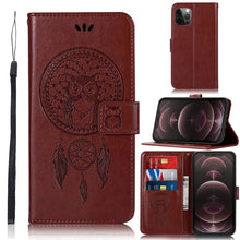 Load image into Gallery viewer, Wind Chime Owl Embossing Pattern Horizontal Flip Leather Case with Holder &amp; Card Slots &amp; Wallet, For iPhone 13 Pro Max, For iPhone 13 Pro, For iPhone 13