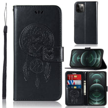 Load image into Gallery viewer, Wind Chime Owl Embossing Pattern Horizontal Flip Leather Case with Holder &amp; Card Slots &amp; Wallet, For iPhone 13 Pro Max, For iPhone 13 Pro, For iPhone 13