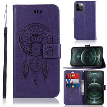 Load image into Gallery viewer, Wind Chime Owl Embossing Pattern Horizontal Flip Leather Case with Holder &amp; Card Slots &amp; Wallet, For iPhone 13 Pro Max, For iPhone 13 Pro, For iPhone 13