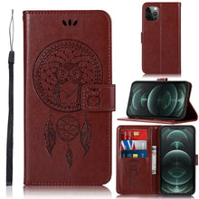 Load image into Gallery viewer, Wind Chime Owl Embossing Pattern Horizontal Flip Leather Case with Holder &amp; Card Slots &amp; Wallet, For iPhone 13 Pro Max, For iPhone 13 Pro, For iPhone 13
