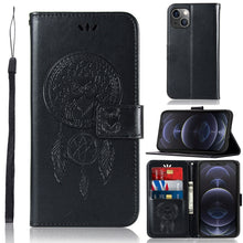 Load image into Gallery viewer, Wind Chime Owl Embossing Pattern Horizontal Flip Leather Case with Holder &amp; Card Slots &amp; Wallet, For iPhone 13 Pro Max, For iPhone 13 Pro, For iPhone 13