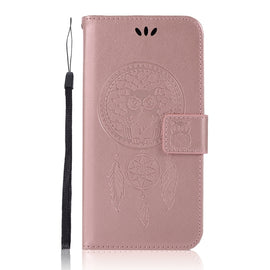 Wind Chime Owl Embossing Pattern Horizontal Flip Leather Case with Holder & Card Slots & Wallet, For Xiaomi Redmi 10