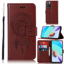 Load image into Gallery viewer, Wind Chime Owl Embossing Pattern Horizontal Flip Leather Case with Holder &amp; Card Slots &amp; Wallet, For Xiaomi Redmi 10