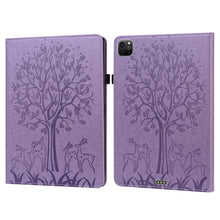 Load image into Gallery viewer, Tree &amp; Deer Pattern Pressed Printing Horizontal Flip PU Leather Case with Holder &amp; Card Slots &amp; Sleep / Wake-up Function, For iPad Air 2020 / Pro 11 2020, For iPad Pro 10.5 2017 / 10.2 2019, For iPad 9.7 2018/2017/Air 2/Air, For iPad mini 5/4/3/2/1    ...