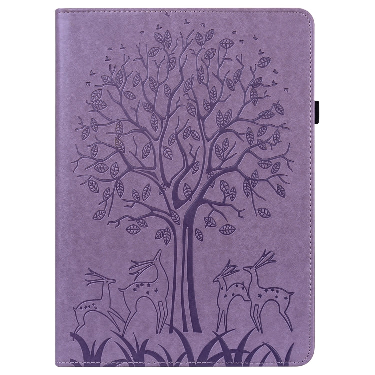 Tree & Deer Pattern Pressed Printing Horizontal Flip PU Leather Case with Holder & Card Slots & Sleep / Wake-up Function, For iPad Air 2020 / Pro 11 2020, For iPad Pro 10.5 2017 / 10.2 2019, For iPad 9.7 2018/2017/Air 2/Air, For iPad mini 5/4/3/2/1    ...