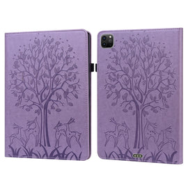 Tree & Deer Pattern Pressed Printing Horizontal Flip PU Leather Case with Holder & Card Slots & Sleep / Wake-up Function, For iPad Air 2020 / Pro 11 2020, For iPad Pro 10.5 2017 / 10.2 2019, For iPad 9.7 2018/2017/Air 2/Air, For iPad mini 5/4/3/2/1    ...