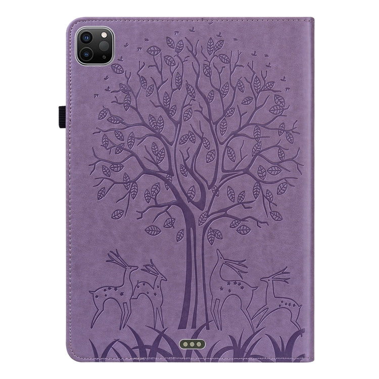 Tree & Deer Pattern Pressed Printing Horizontal Flip PU Leather Case with Holder & Card Slots & Sleep / Wake-up Function, For iPad Air 2020 / Pro 11 2020, For iPad Pro 10.5 2017 / 10.2 2019, For iPad 9.7 2018/2017/Air 2/Air, For iPad mini 5/4/3/2/1    ...