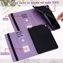 Load image into Gallery viewer, Tree &amp; Deer Pattern Pressed Printing Horizontal Flip PU Leather Case with Holder &amp; Card Slots &amp; Sleep / Wake-up Function, For iPad Air 2020 / Pro 11 2020, For iPad Pro 10.5 2017 / 10.2 2019, For iPad 9.7 2018/2017/Air 2/Air, For iPad mini 5/4/3/2/1    ...