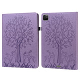 Tree & Deer Pattern Pressed Printing Horizontal Flip PU Leather Case with Holder & Card Slots & Sleep / Wake-up Function, For iPad Air 2020 / Pro 11 2020, For iPad Pro 10.5 2017 / 10.2 2019, For iPad 9.7 2018/2017/Air 2/Air, For iPad mini 5/4/3/2/1    ...