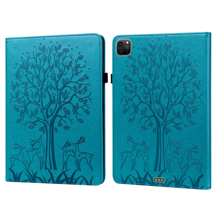 Tree & Deer Pattern Pressed Printing Horizontal Flip PU Leather Case with Holder & Card Slots & Sleep / Wake-up Function, For iPad Air 2020 / Pro 11 2020, For iPad Pro 10.5 2017 / 10.2 2019, For iPad 9.7 2018/2017/Air 2/Air, For iPad mini 5/4/3/2/1    ...