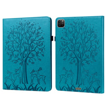Load image into Gallery viewer, Tree &amp; Deer Pattern Pressed Printing Horizontal Flip PU Leather Case with Holder &amp; Card Slots &amp; Sleep / Wake-up Function, For iPad Air 2020 / Pro 11 2020, For iPad Pro 10.5 2017 / 10.2 2019, For iPad 9.7 2018/2017/Air 2/Air, For iPad mini 5/4/3/2/1    ...