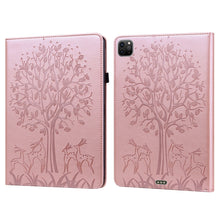 Load image into Gallery viewer, Tree &amp; Deer Pattern Pressed Printing Horizontal Flip PU Leather Case with Holder &amp; Card Slots &amp; Sleep / Wake-up Function, For iPad Air 2020 / Pro 11 2020, For iPad Pro 10.5 2017 / 10.2 2019, For iPad 9.7 2018/2017/Air 2/Air, For iPad mini 5/4/3/2/1    ...