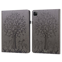 Load image into Gallery viewer, Tree &amp; Deer Pattern Pressed Printing Horizontal Flip PU Leather Case with Holder &amp; Card Slots &amp; Sleep / Wake-up Function, For iPad Air 2020 / Pro 11 2020, For iPad Pro 10.5 2017 / 10.2 2019, For iPad 9.7 2018/2017/Air 2/Air, For iPad mini 5/4/3/2/1    ...