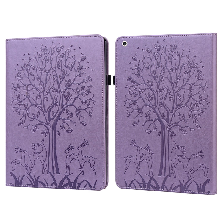 Tree & Deer Pattern Pressed Printing Horizontal Flip PU Leather Case with Holder & Card Slots & Sleep / Wake-up Function, For iPad Air 2020 / Pro 11 2020, For iPad Pro 10.5 2017 / 10.2 2019, For iPad 9.7 2018/2017/Air 2/Air, For iPad mini 5/4/3/2/1    ...
