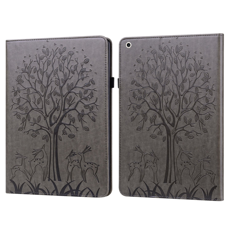 Tree & Deer Pattern Pressed Printing Horizontal Flip PU Leather Case with Holder & Card Slots & Sleep / Wake-up Function, For iPad Air 2020 / Pro 11 2020, For iPad Pro 10.5 2017 / 10.2 2019, For iPad 9.7 2018/2017/Air 2/Air, For iPad mini 5/4/3/2/1    ...