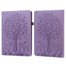 Load image into Gallery viewer, Tree &amp; Deer Pattern Pressed Printing Horizontal Flip PU Leather Case with Holder &amp; Card Slots &amp; Sleep / Wake-up Function, For iPad Air 2020 / Pro 11 2020, For iPad Pro 10.5 2017 / 10.2 2019, For iPad 9.7 2018/2017/Air 2/Air, For iPad mini 5/4/3/2/1    ...
