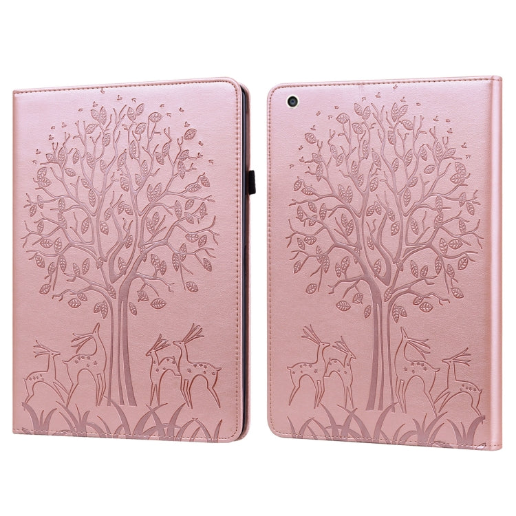 Tree & Deer Pattern Pressed Printing Horizontal Flip PU Leather Case with Holder & Card Slots & Sleep / Wake-up Function, For iPad Air 2020 / Pro 11 2020, For iPad Pro 10.5 2017 / 10.2 2019, For iPad 9.7 2018/2017/Air 2/Air, For iPad mini 5/4/3/2/1    ...