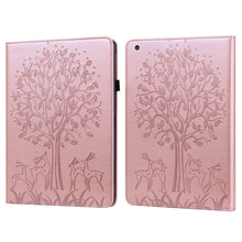 Load image into Gallery viewer, Tree &amp; Deer Pattern Pressed Printing Horizontal Flip PU Leather Case with Holder &amp; Card Slots &amp; Sleep / Wake-up Function, For iPad Air 2020 / Pro 11 2020, For iPad Pro 10.5 2017 / 10.2 2019, For iPad 9.7 2018/2017/Air 2/Air, For iPad mini 5/4/3/2/1    ...