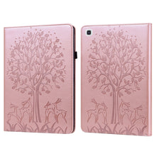 Load image into Gallery viewer, Tree &amp; Deer Pattern Pressed Printing Horizontal Flip PU Leather Case with Holder &amp; Card Slots &amp; Sleep / Wake-up Function, For iPad Air 2020 / Pro 11 2020, For iPad Pro 10.5 2017 / 10.2 2019, For iPad 9.7 2018/2017/Air 2/Air, For iPad mini 5/4/3/2/1    ...