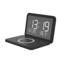 Load image into Gallery viewer, SY-118 15W Foldable Mirror Surface Perpetual Desk Calendar Clock Wireless Charger with Alarm Clock &amp; Three-level Brightness Adjustable Function, SY-118 Black, SY-118 White