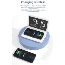 Load image into Gallery viewer, SY-118 15W Foldable Mirror Surface Perpetual Desk Calendar Clock Wireless Charger with Alarm Clock &amp; Three-level Brightness Adjustable Function, SY-118 Black, SY-118 White