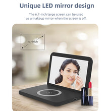 Load image into Gallery viewer, SY-118 15W Foldable Mirror Surface Perpetual Desk Calendar Clock Wireless Charger with Alarm Clock &amp; Three-level Brightness Adjustable Function, SY-118 Black, SY-118 White