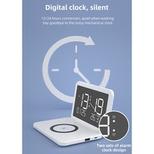 Load image into Gallery viewer, SY-118 15W Foldable Mirror Surface Perpetual Desk Calendar Clock Wireless Charger with Alarm Clock &amp; Three-level Brightness Adjustable Function, SY-118 Black, SY-118 White