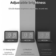 Load image into Gallery viewer, SY-118 15W Foldable Mirror Surface Perpetual Desk Calendar Clock Wireless Charger with Alarm Clock &amp; Three-level Brightness Adjustable Function, SY-118 Black, SY-118 White