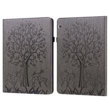 Load image into Gallery viewer, Tree &amp; Deer Pattern Pressed Printing Horizontal Flip PU Leather Case with Holder &amp; Card Slots, For Huawei MediaPad M5 lite, For Huawei MatePad Pro 10.8 2021, For Huawei MatePad 11 2021, For Huawei MediaPad T3 10, For Huawei MediaPad T5                 ...