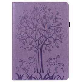 Tree & Deer Pattern Pressed Printing Horizontal Flip PU Leather Case with Holder & Card Slots, For Lenovo Tab M10 HD Gen 2, For Samsung Galaxy Tab A 10.1 2019, For Samsung Galaxy Tab A 10.1 2016, For Samsung Galaxy Tab S2 9.7                           ...
