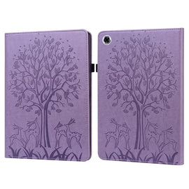 Tree & Deer Pattern Pressed Printing Horizontal Flip PU Leather Case with Holder & Card Slots, For Lenovo Tab M10 HD Gen 2, For Samsung Galaxy Tab A 10.1 2019, For Samsung Galaxy Tab A 10.1 2016, For Samsung Galaxy Tab S2 9.7                           ...