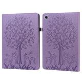 Tree & Deer Pattern Pressed Printing Horizontal Flip PU Leather Case with Holder & Card Slots, For Lenovo Tab M10 HD Gen 2, For Samsung Galaxy Tab A 10.1 2019, For Samsung Galaxy Tab A 10.1 2016, For Samsung Galaxy Tab S2 9.7                           ...